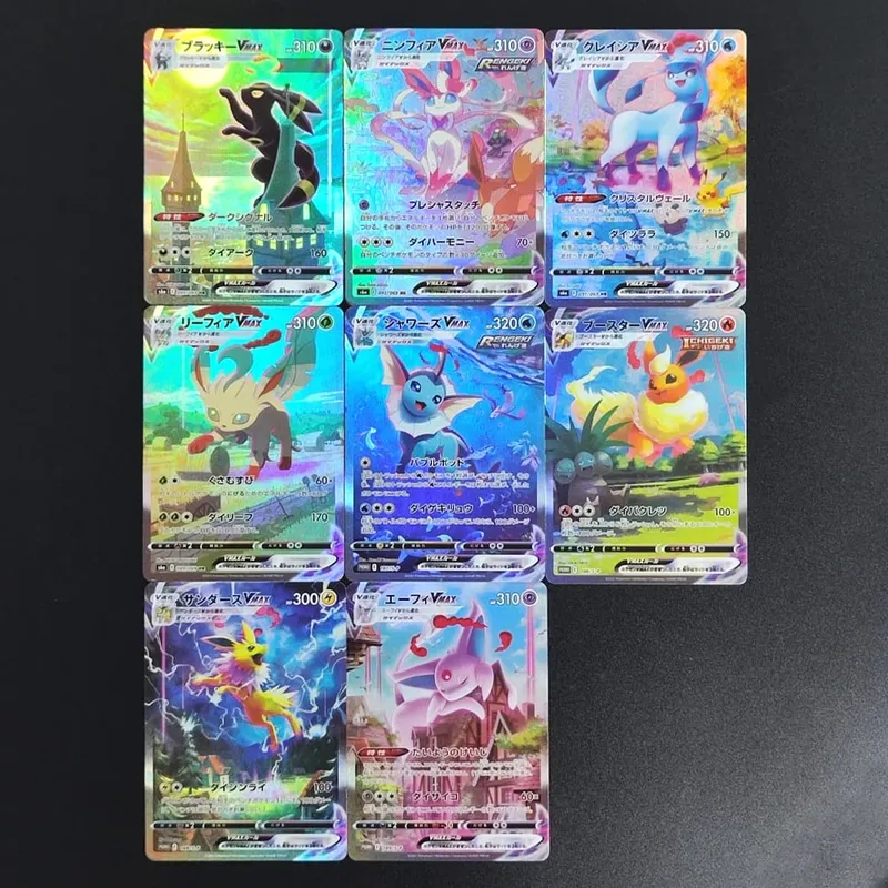 PKM Kartu Proxy Foil Jepang Sv11W Flare Putih Sv11B Baut Hitam Reshiram Zekrom Ex Victini 288/sv-P Mainan Kartu Koleksi Game