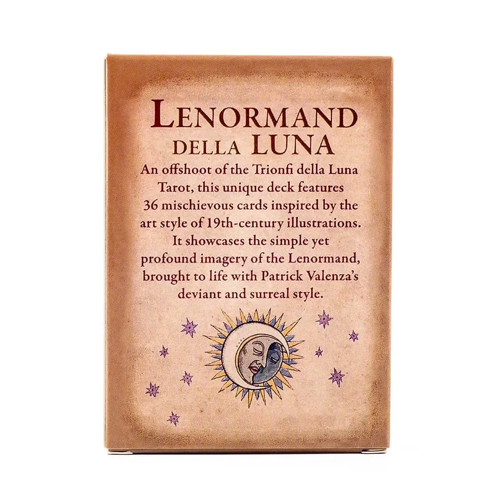 Lenormand Della Luna Tarot Deck 36 kort Divination Oracle Cards for Fate Reading Party Game 10,2x7,3 cm