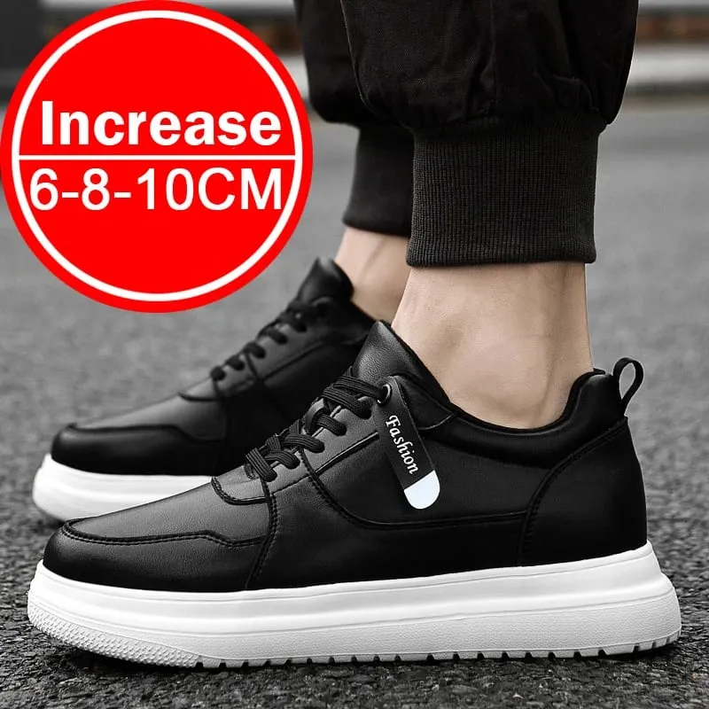 Plus Size37-46 Lift Sneakers Man Elevator Shoes Height Increase Insole 8cm White Black Taller Shoes Men Leisure Fashion sneakers — image 3