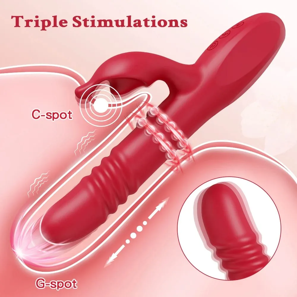 Rabbit Thrusting Vibrator for Women Clitoris Stimulator Powerful G Spot Vagina Massage Female Masturbator for Adult Sex Toys — image 2