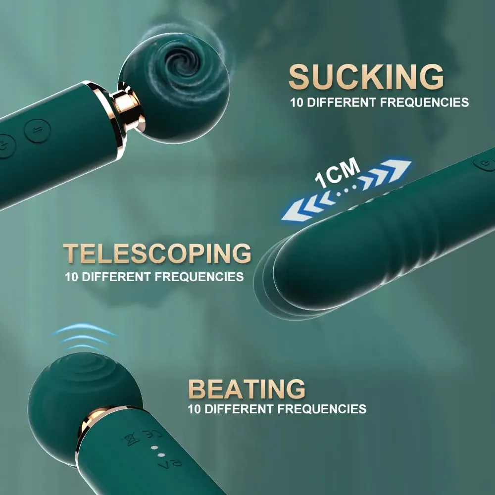 3 in 1 Clitoral Vacuum Sucking Vibrator For Women 10 Modes Telescopic Dildo Flapping Vibrator Adults Goods Sex Toys Female