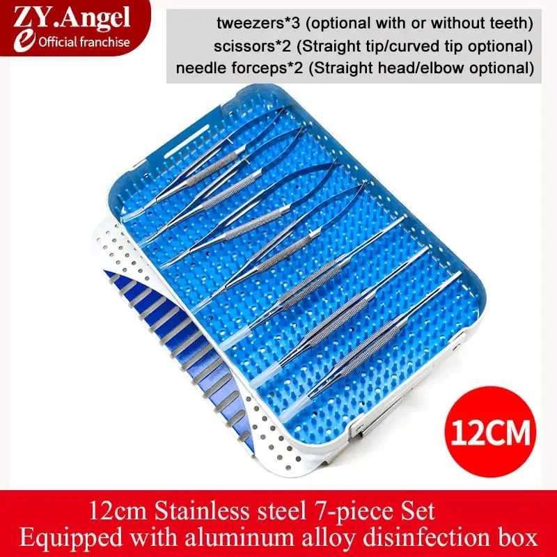 Ophthalmic Microsurgery Instruments Scissors Needle Holders Tweezers Stainless Steel 4/6/8 Piece Set Of Ophthalmic Surgical Tool