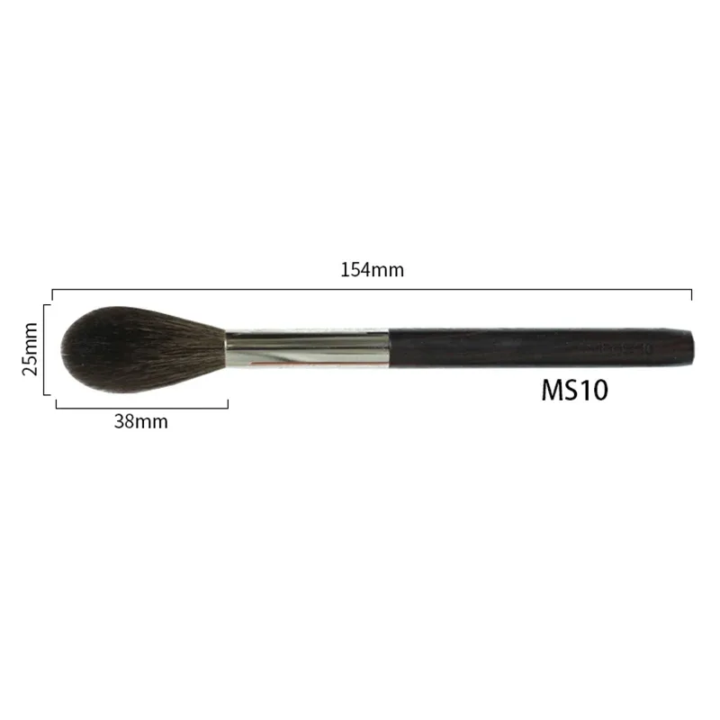 Professional Handmade Make Up Brush 1PC Blush Highlighter Brush Soft Saikoho Goat Hair Ebony Wood Handle Makeup Brushes