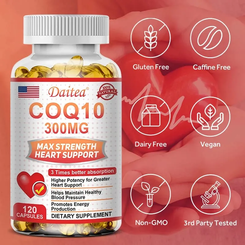 Coenzyme Q10 Capsules 300 Mg Each To Promote Cardiovascular Health and Heart Health Provide Energy To Support Joint Health — image 3