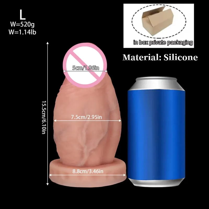 Ny Realistisk Stor Kæmpe Tyk Anal Dildo Butt Plug Kæmpe Stor Blød Silikone Anal Plug Expander Træning Voksen Sexlegetøj til Kvinder