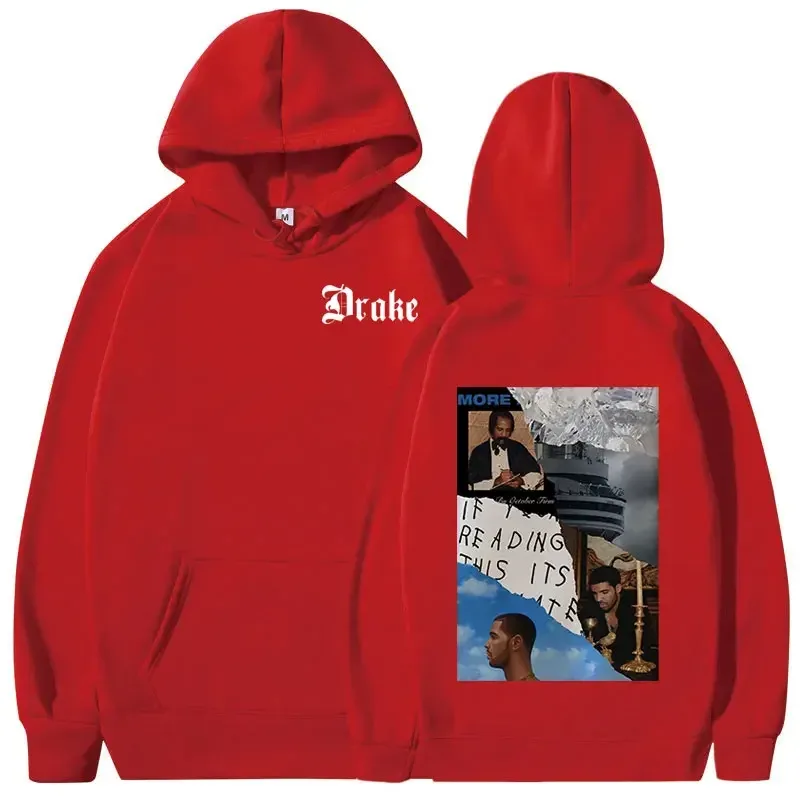 Rapper Drake Music Album Cover Graphic Hoodies Men's Fashion Hip Hop Vintage Sweatshirts Autumn/Winter Fleece Warm Pullovers Y2k