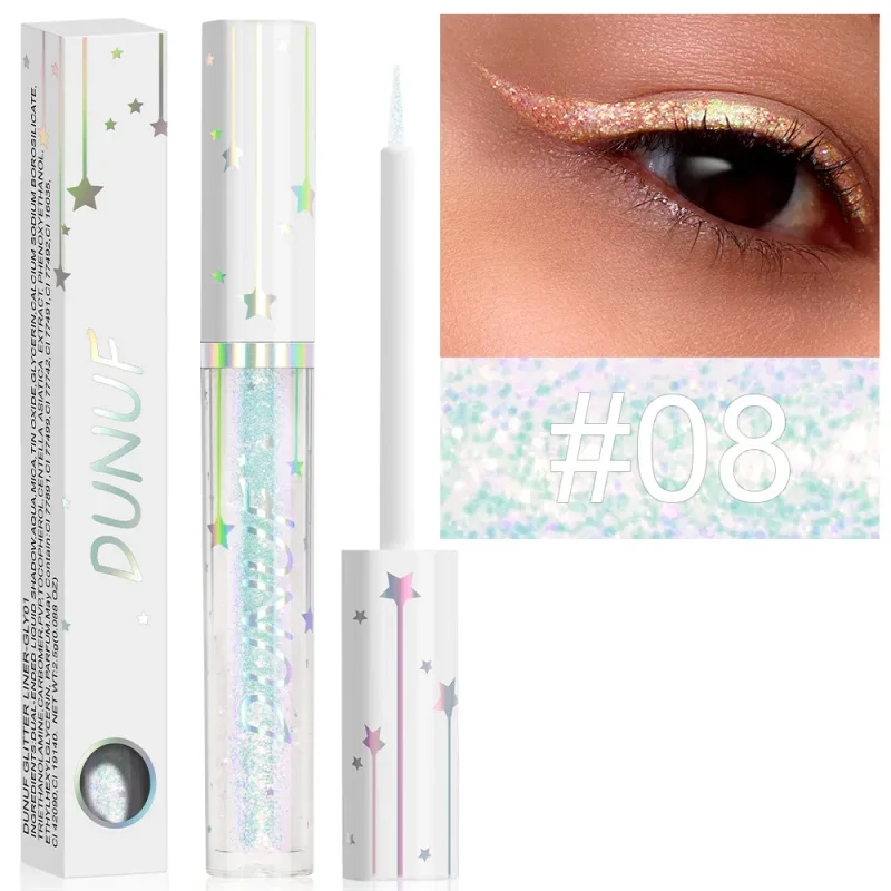 Diamond Blue Sequins Eyeliner Glitter Shiny Brighten Lying Silkworm Makeup Highlight Liquid Eye Liners Pigment Green Silver Gold