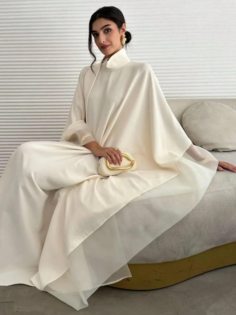 Μέσης Ανατολής Abaya Γυναικεία Κομψά Abayas Ολόσωμο Φαρδύ Φόρεμα Διαγωνισμού Καφτάν JilbabsΙσλαμικά Παραδοσιακά Ενδύματα