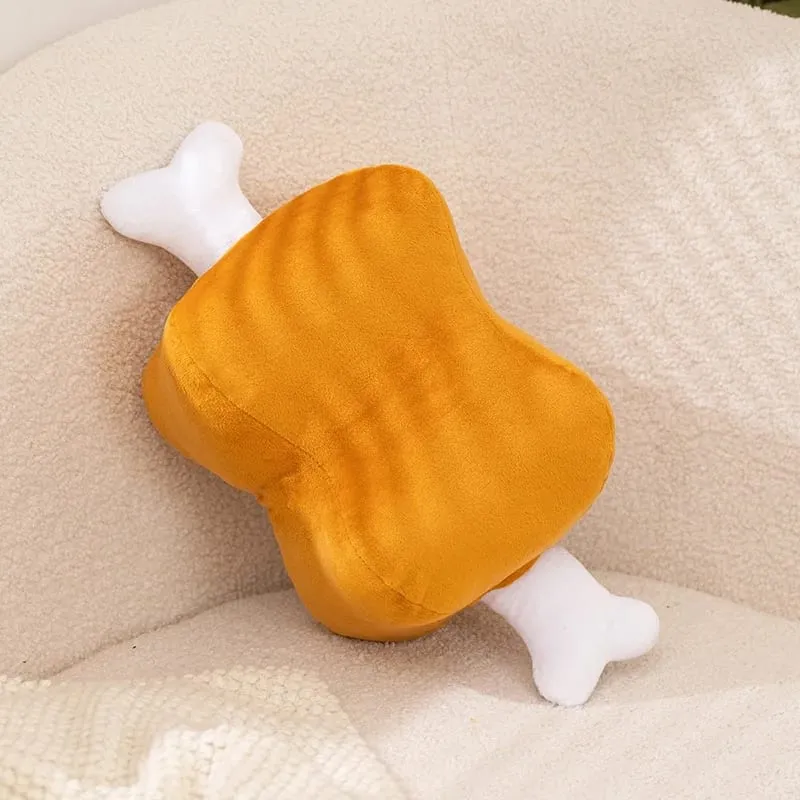 40cm Bone-In Meat Plush Bone Pillow Funny Meat Desk Nap Pillow Stuffed Soft Doll For Sleeping Sofa Cushion Room Decor