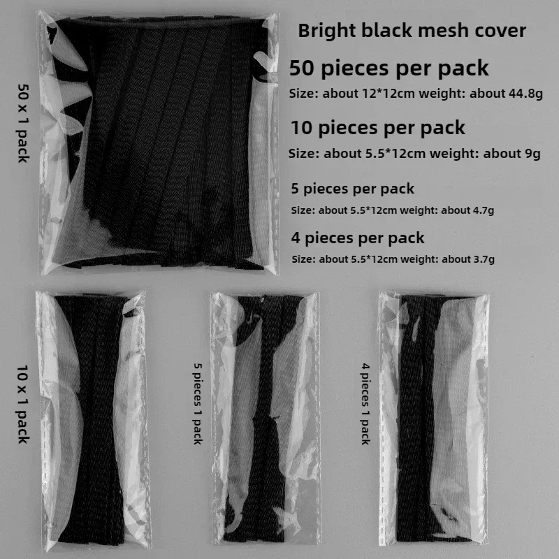 50 unids/bolsa, funda protectora para brochas de maquillaje, Protector de brochas cosméticas, protectores de red flexibles, cubierta reutilizable, herramientas de belleza para maquillaje