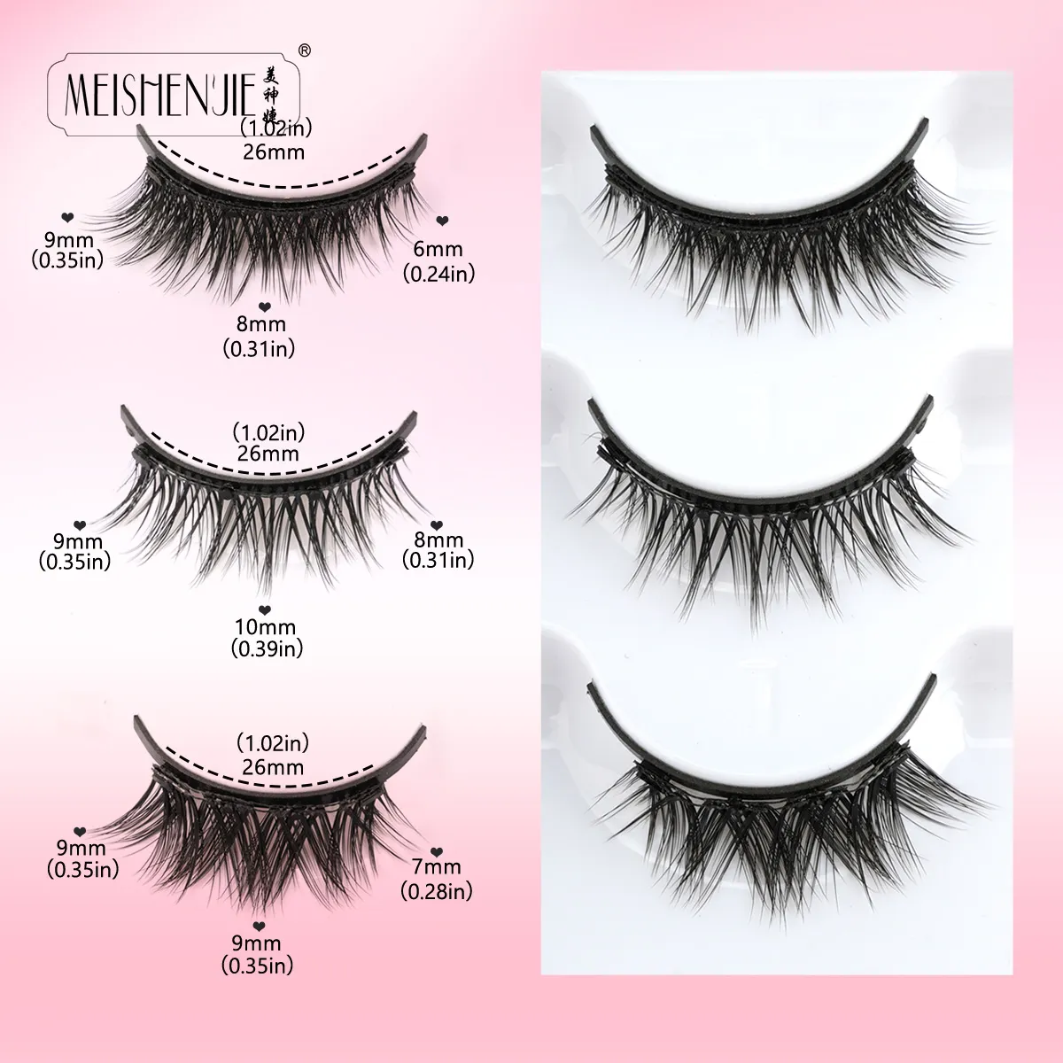 1/3 Pairs Magnetic Eye Lashes Handmade Eyelashes Soft Reusable Magnetic Lashes Natural Look 3D False Lashes Makeup Tweezers Set