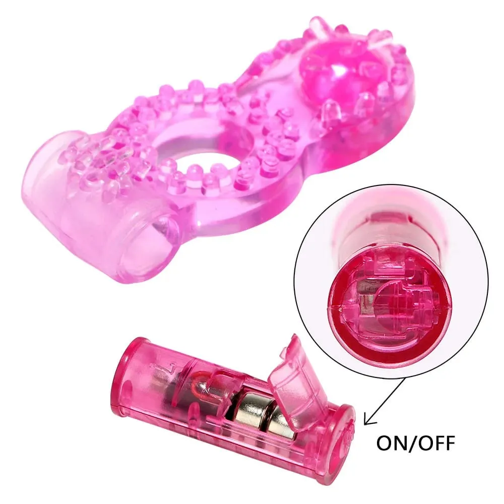Triple Couples Dual Pleasure delay Ring Vibrating Ring clit stimulator longer erections intense ejaculations Sex Toys for man