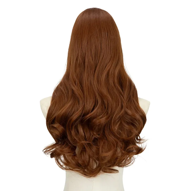 U-Part Synthetic Clip In Hair Extension Long Thick Curly Natural Blonde Flase Hair Hairpieces For Women Heat Resistant — image 27