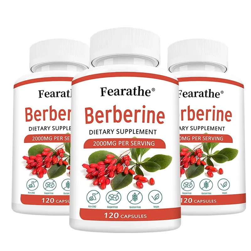 Berberine HCl 2000mg Capsules Supports Cardiovascular Health Digestion Immune Function Energy Antioxidant & Anti-Aging