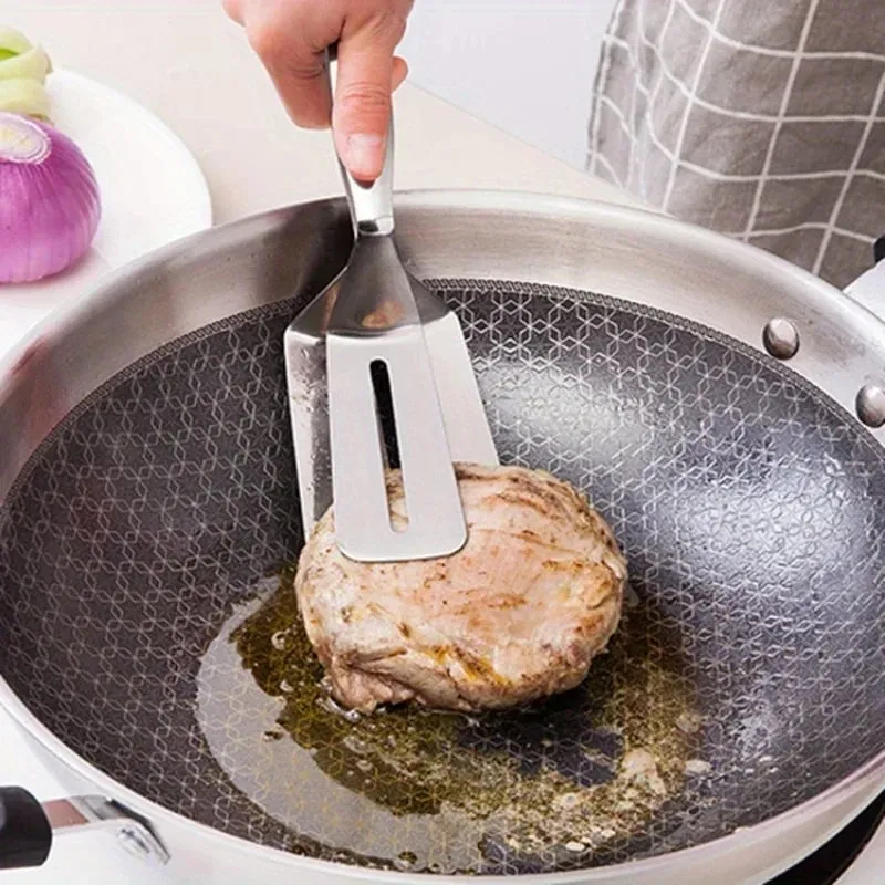 Kitchens Tongs Premium Stainless Steel Multipurpose Gripper Bread Clip/Steak Clamps/Fried Steak Clamp/Barbecue Tongs