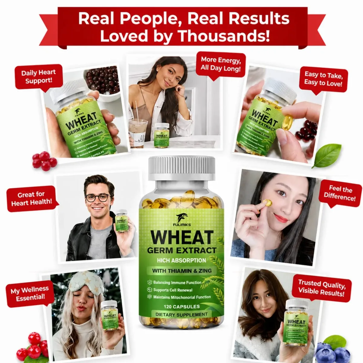 Spermidine 13mg Supplement Fermented Wheat Germ Extract Promotes Cellular renewal Anti-Aging Hair Growth & Immune Health — image 7