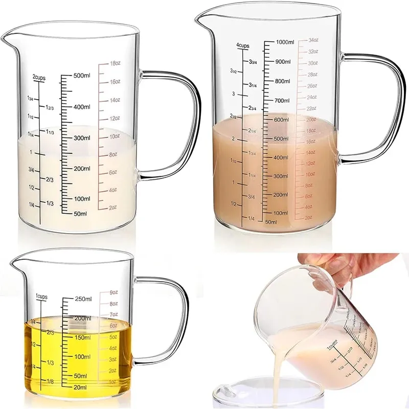 High Borosilicate Glass Measuring Cups C