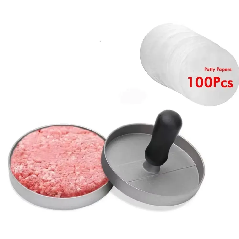 Burger Press Hamburger Meat Tool Patty Maker Aluminum Burger Maker for Kitchen BBQ Grill — image 13