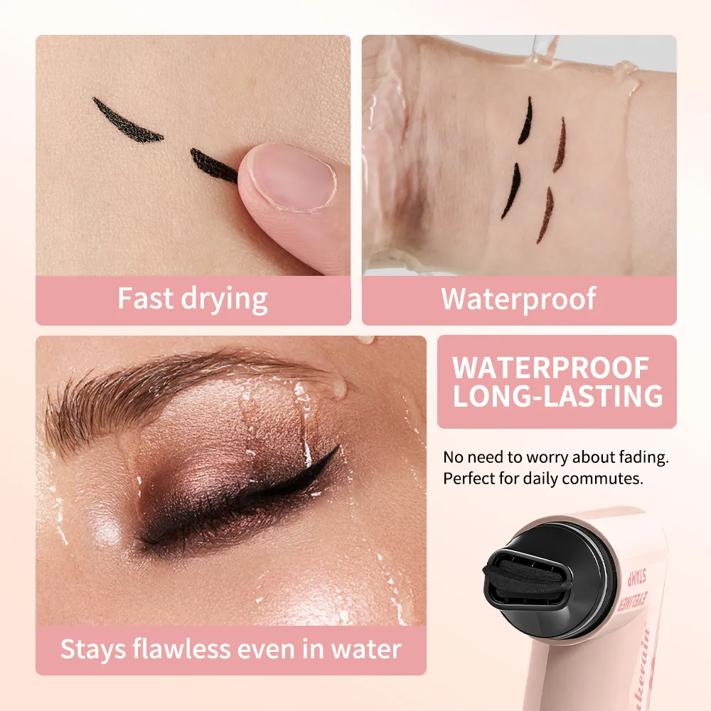 Lakerain Eyeliner Stamp Hjertemønster Precision Liner Langvarig Farve Bærbar Eye Liner Essential For Makeup Begyndere — image 5