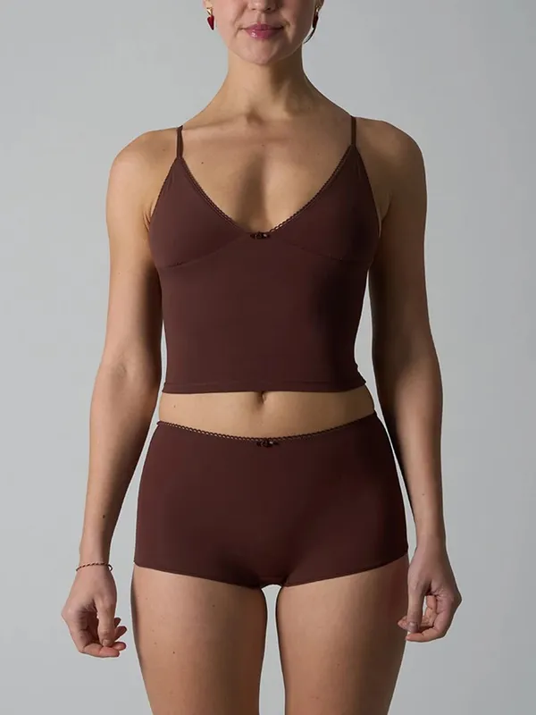 Solide dünne nahtlose Dessous Set Frauen Spitzenbesatz dreieckige Tasse Leibchen mit Boxershorts hohe Elastizität schlanke Blumen-BH-Sets