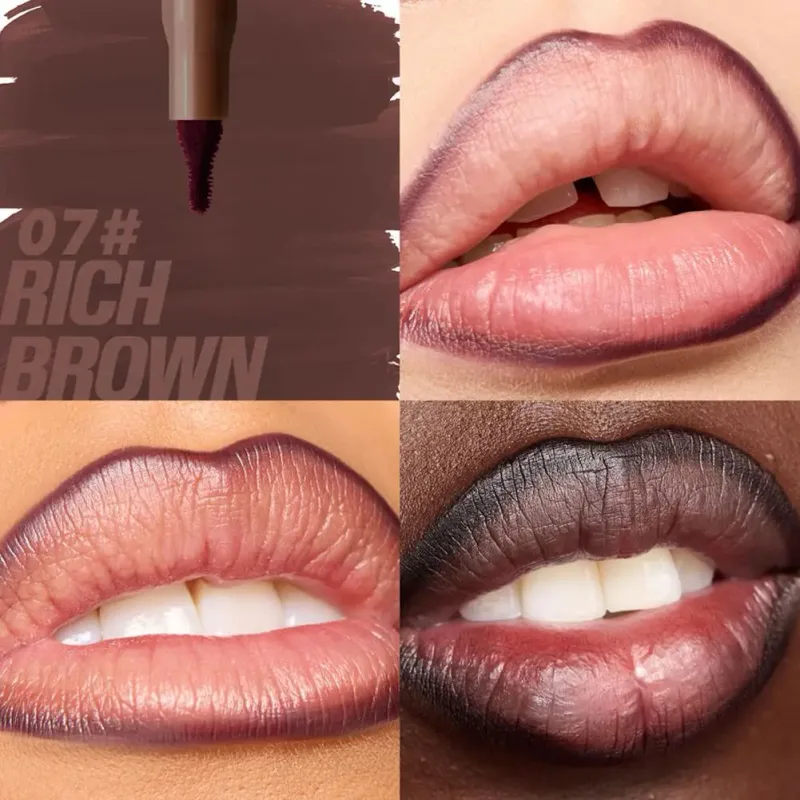 Lip Liner LongLasting Waterproof Highly Pigmented Long-lasting Color Creates 3D Plump Lips Defining Makeup