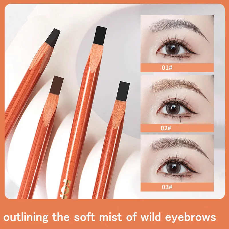 Hard Microblading Eyebrow Pen Waterproof Eyebrow Pencil Definer Long Lasting Natural Wild Brow Applicator Easy To Wear