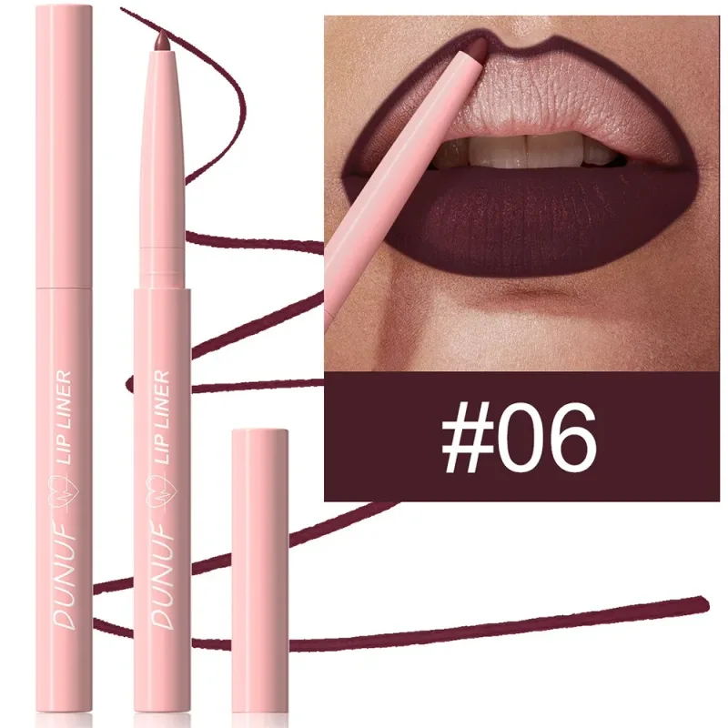 Multi Color Matte Lip Liner Crayon Velvet Waterproof Lip Pencil for Outline & Fill Lips Long Lasting Non Stick Lip Makeup