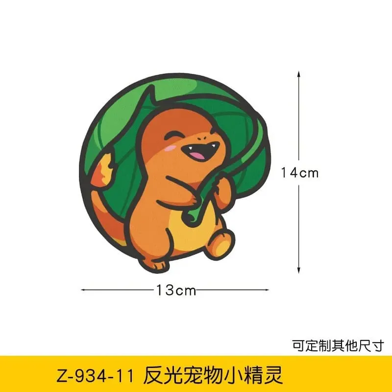 20styles Pokemon Car Stickers Anime Figure Pikachu Gengar Eevee Charmander Cute Cartoon Doll Creative Sticker Birthday Gifts