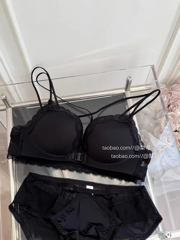 Petite Leopard Print Front Closure Bra Set Push Up Backless Sexy Party Lingerie Boost Bust Show Fuller Shape 32-38AB Top Selling