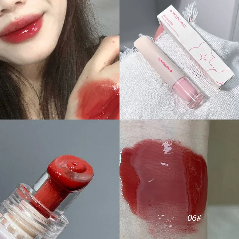 Crystal Jelly Lip Gloss Mirror Water Liquid Lipstick Moisturizing Long Lasting Sexy Lip Plumper Lip Tint Makeup Korean Cosmetics