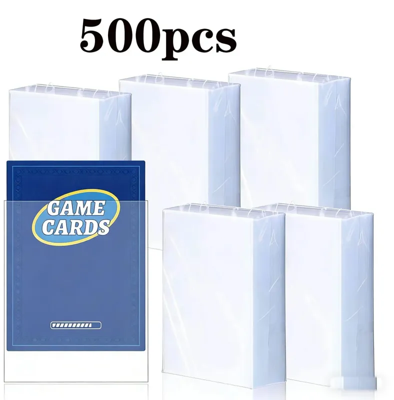 500 Counts Clear Penny Card Sleeves Plast Mjuka Trading Card Protectors för standard Pokemon MTG Baseball Sports Game Card — image 10