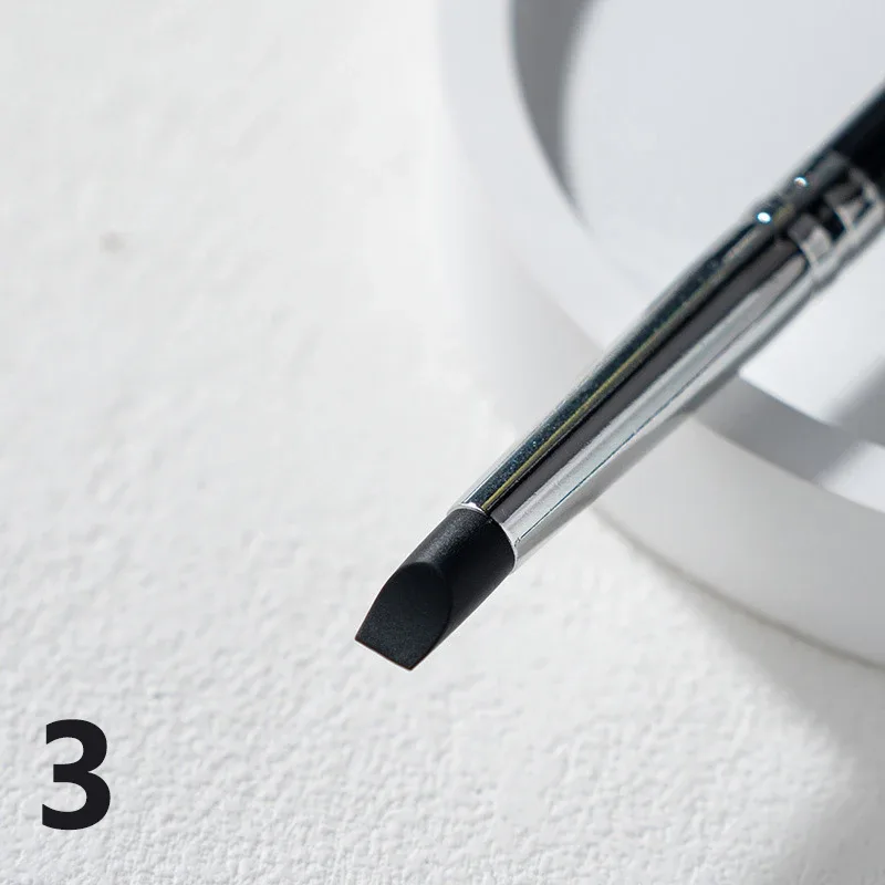 1PC Black Silicone Eyeliner Brush Blade Multi-purpose Eyebrow Lipstick Brushes Easy To Use Nail Painting Pen Eyes Shaping Makeup