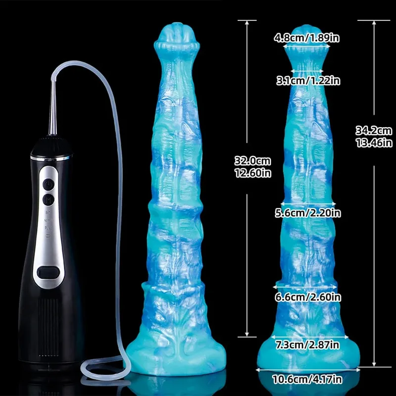 Silicone elétrico esguicho fantasia vibradores com ventosa massageador de próstata ejaculação pênis brinquedos sexuais para mulheres homens