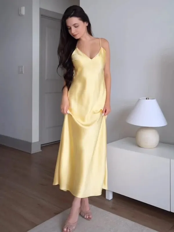 Trễ Vai Hồng Satin Đầm Maxi Thời Trang Không Tay Hở Lưng Ôm Body Khoét Hở Đồ Bầu Nữ Dạ Hội Áo Choàng 2025