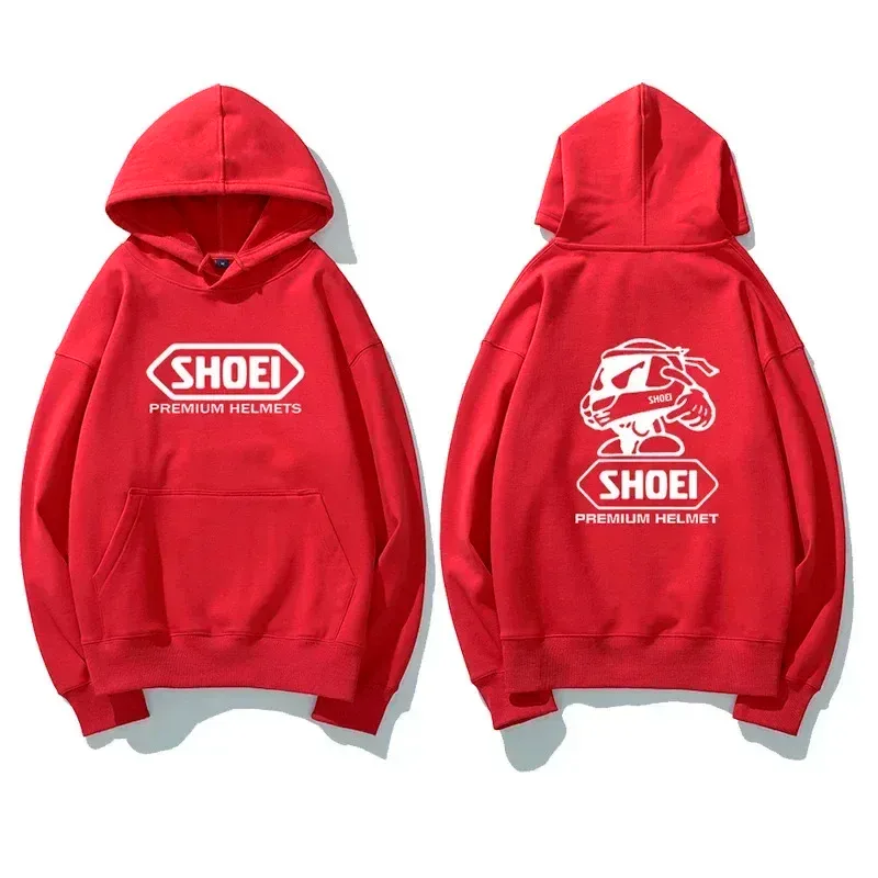 Sweat à capuche graphique sur le thème du casque de moto, unisexe, devant et arrière, Double impression de motard, cordon de serrage, sweat-shirt décontracté
