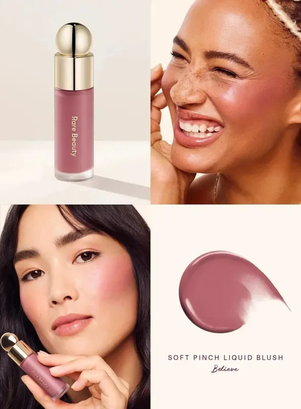 Rare Beauty Liquid Blush Natural Glow Blends Easily While Velvet Blush Stick Waterproof Sweat-resistant Lightweight Long Makeup