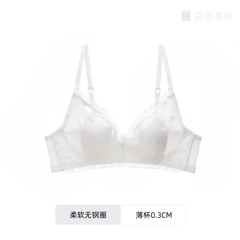Cute Japanese Style Bunny Ears Bra Set Ultra-Thin Small Bust Enhancer Support Large Bust Anti-Sagging Comfort Lingerie For Women — image 13