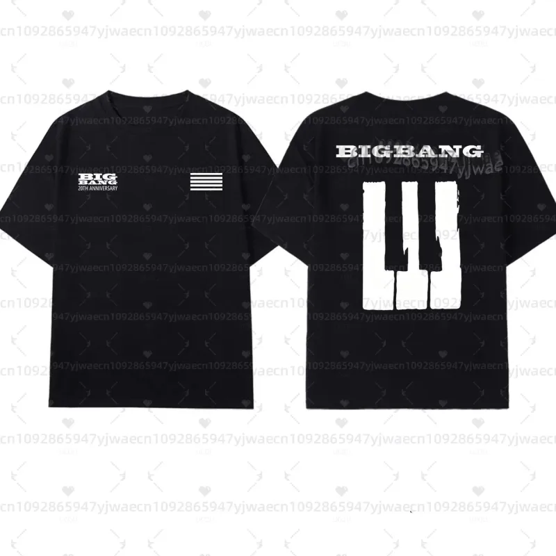 Bigbang 20th Anniversary Concert T-Shirt G-Dragon fans Short Sleeve Unisex women Breathable Sweat Absorbent t-shirt men hoodies