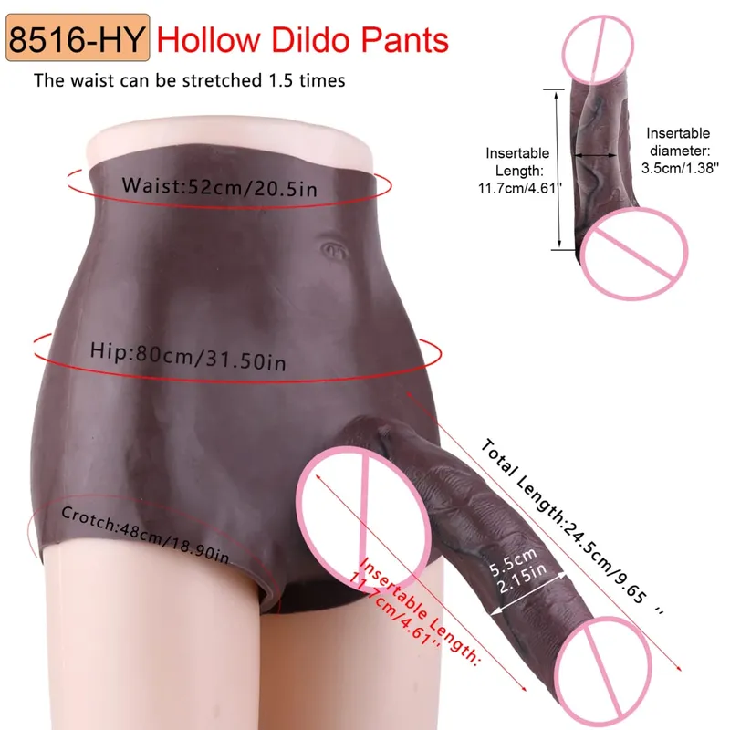 Wearable Extra Large Penis Sleeve Silicon Soft Hollow Penis Panties High-Grade Adult Intimate Toys For Men Adult 18+ Tools