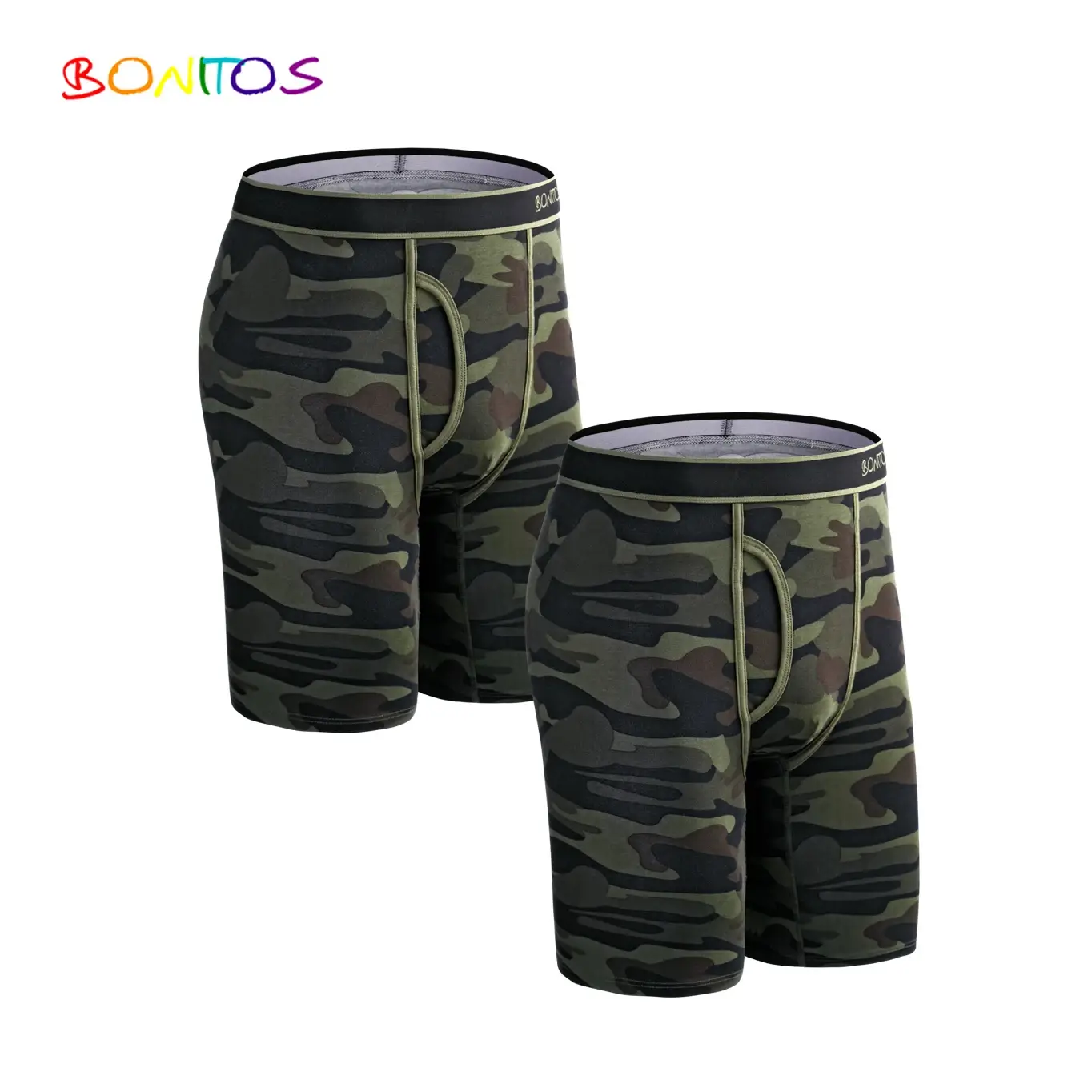 2 Buah Paket Celana Pendek Boxer Kaki Panjang Celana Dalam Pria Kit Celana Dalam Homme Celana Dalam Boxer Celana Dalam Slip untuk Pria Katun Pria Seksi Set Box Gym