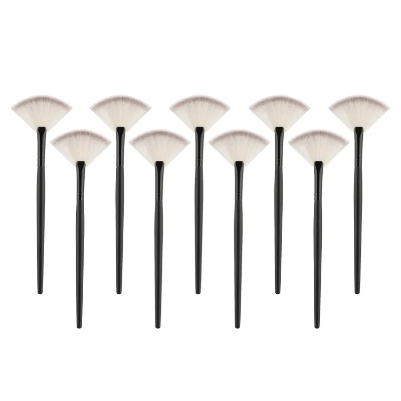 Professional Handmade Makeup Brushes Soft Saibikoho Goat Hair Small Fan Highlighter Eye Shadow Brush Ebony Handle Make Up Brush