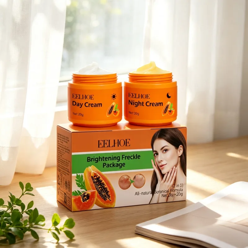 Whitening Freckle Cream Anti Pigment Dark Spot Corrector Lighten Skin Brightening Papaya Cream Day and Night Cream 40g