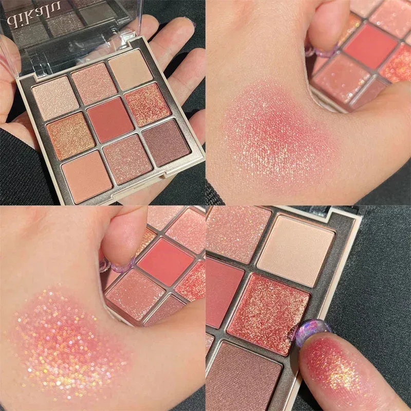9-Grid Eyeshadow Palette Glitter Pearlescent Matte Acrylic Transparent Eye Shadow Makeup Long Lasting Women Beauty Cosmetics 1PC — image 10