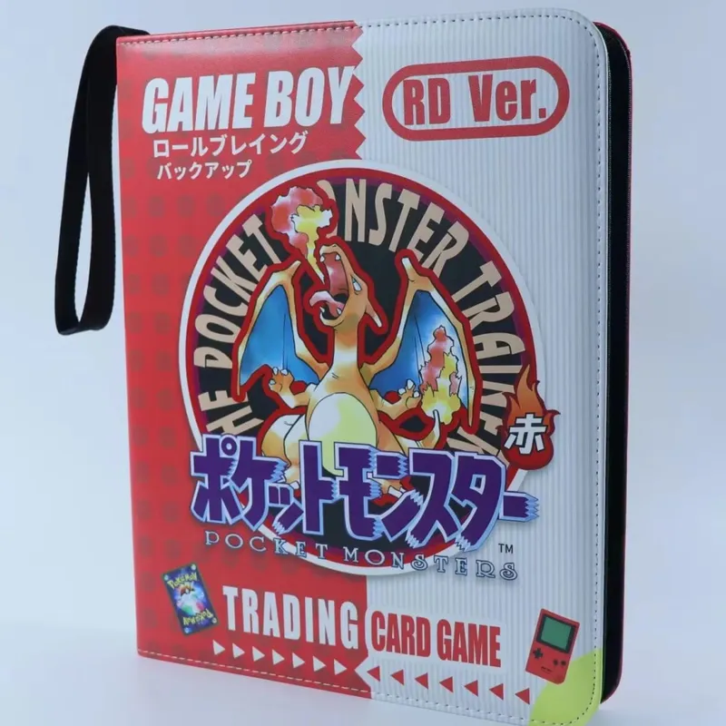 New Gb Card Album Cartoon Anime Battle Card Booklet Zipper Binder Card Holder Card Cas Vmax Game Card Collection Toys Gifts