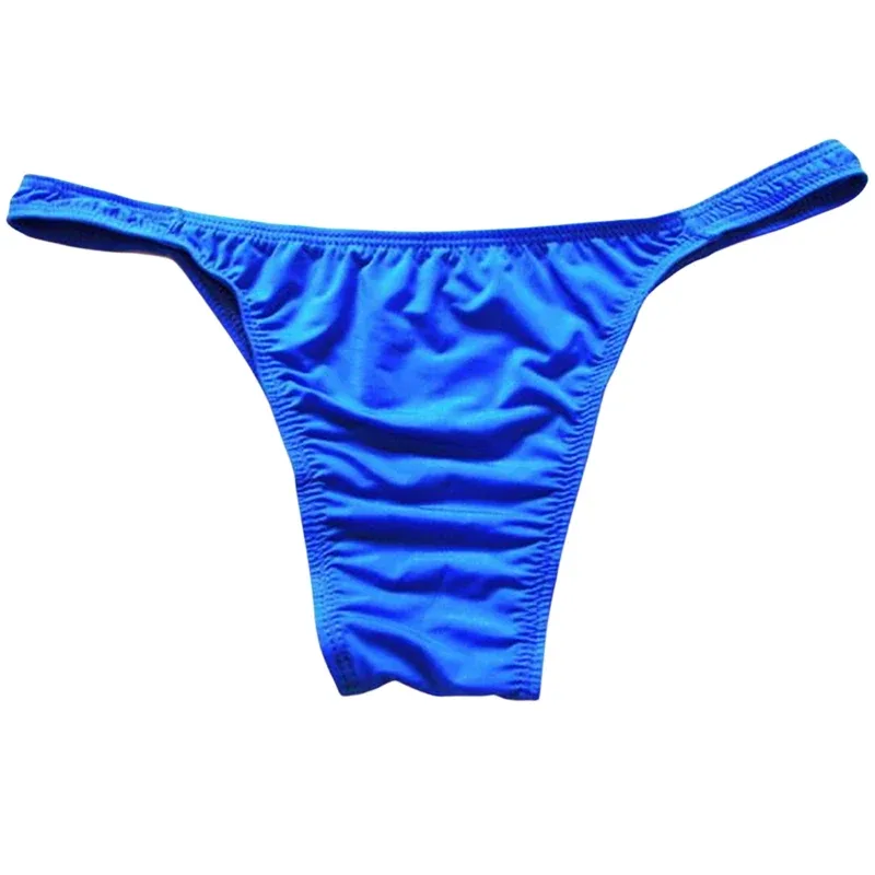 Narrow Waist Seamless Ice Silk Briefs Men Sexy Transparent Underwear Low Waist Bikini Panties Adult Lingerie