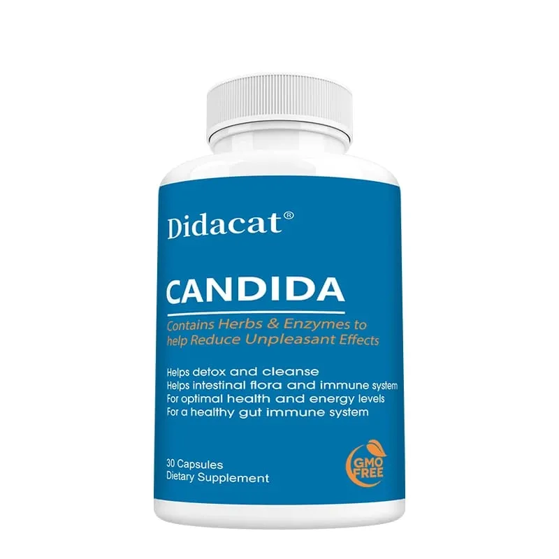Candida Supplements - Containing Herbs and Enzymes Help Detox and Cleanse Promote Healthy Gut Flora and Immune System