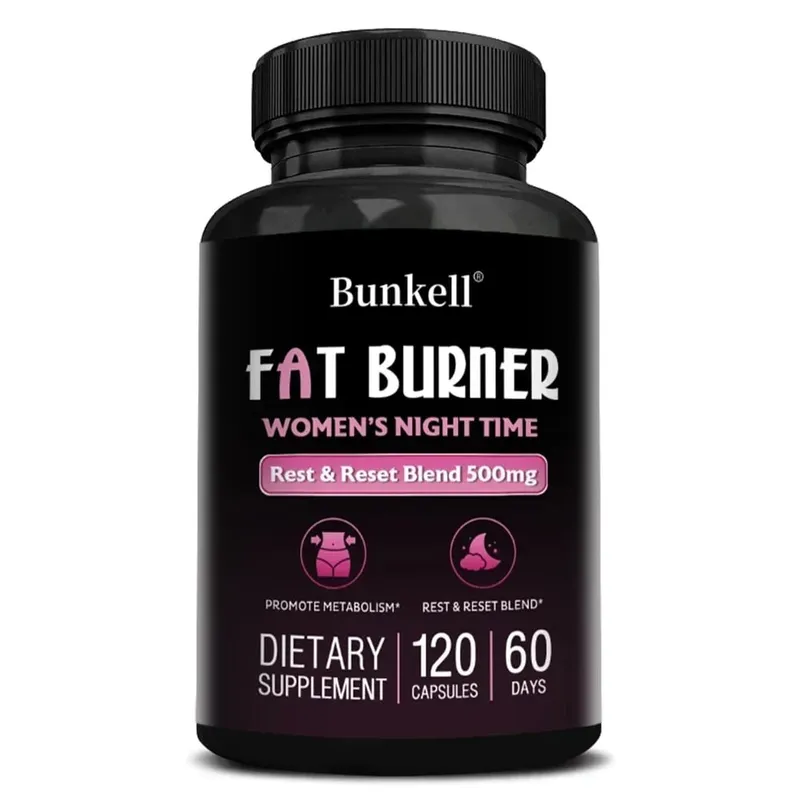 Night Fat Burning Capsules - Enhance Immune System Promote Metabolism Healthy Weight Management 120 Capsules
