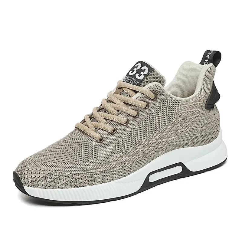 Men Sneakers Platform Casual Shoes Height Increase Insoles 8cm Elevator Shoes Outdoor Men Tennis Shoes Mesh Lace-up Running Shoe