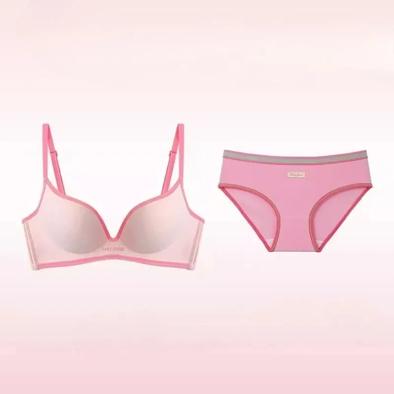 Push Up Seamless Bra for Small Chest | Colorful Dopamine Padded Bralette | Comfort Lift & Sexy Look for Women Bra and Panty Set — image 13