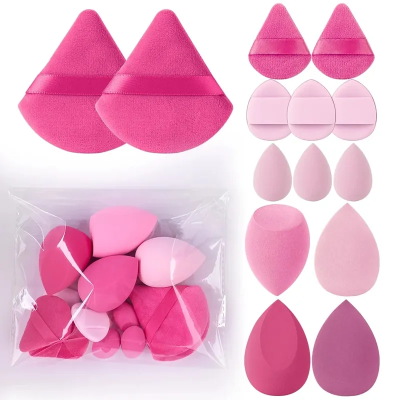 3-20PCS Makeup Brushes Set Eye Shadow Foundation Blush Highlighter Concealer Brush Female Beauty Tool Beauty Sponges Thumb Puffs — image 19